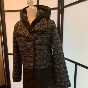 Catimini Women/Girls Black Quilted Hooded Jacket